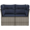 | Sodo sofa | su pagalve Pilka 124 x 62 x 69 cm Poli ratanas