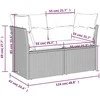 | Sodo sofa | su pagalve Pilka 124 x 62 x 69cm poliratanas
