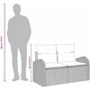 Sodo sofa su pagalve Pilka 124 x 62 x 69cm poliratanas