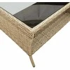 Dvivietė sodo sofa su staliuku ir pagalvėlėmis, smėlio spalvos