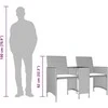 Dvivietė sodo sofa su staliuku/taburetėmis, smėlio, poliratanas