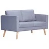Dvivietė sofa, audinys, šviesiai pilka