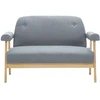 Dvivietė sofa, audinys, šviesiai pilkos spalvos