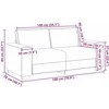 Dvivietė sofa Baltas 180 cm Dirbtinė oda