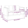 Dvivietė sofa, debesų pilka, 111 cm, audinys