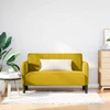 Dvivietė sofa, geltona, 109 cm, aksomas