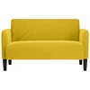 Dvivietė sofa, geltona, 109 cm, aksomas