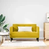 Dvivietė sofa, geltona, 111 cm, aksomas
