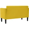 Dvivietė sofa, geltona, 111 cm, aksomas