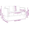 Dvivietė sofa, geltona, 111 cm, aksomas