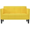 Dvivietė sofa, geltona, 111 cm, audinys