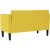 Dvivietė sofa, geltona, 111 cm, audinys