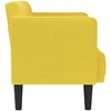 Dvivietė sofa, geltona, 111 cm, audinys