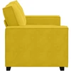 Dvivietė sofa, geltona, 160x78x84 cm, aksomas