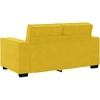 Dvivietė sofa, geltona, 160x78x84 cm, aksomas