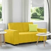 Dvivietė sofa, geltona, 160x78x84 cm, aksomas