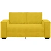 Dvivietė sofa, geltona, 160x78x84 cm, aksomas
