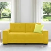 Dvivietė sofa, geltona, 180x77x82 cm, aksomas