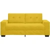 Dvivietė sofa, geltona, 180x77x82 cm, aksomas