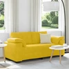 Dvivietė sofa, geltona, 180x77x82 cm, aksomas