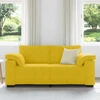 Dvivietė sofa, geltona, 180x77x82 cm, aksomas