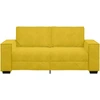 Dvivietė sofa, geltona, 180x78x84 cm, aksomas
