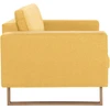 Dvivietė sofa, geltona, audinys