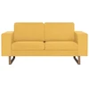 Dvivietė sofa, geltona, audinys