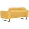 Dvivietė sofa, geltona, audinys