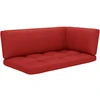 Lauko baldų komplektas Dvivietė sofa iš palečių su pagalvėlėmis, impregnuota pušis