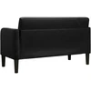 Dvivietė sofa, juoda, 109 cm, aksomas
