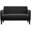 Dvivietė sofa, juoda, 109 cm, aksomas