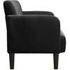 Dvivietė sofa, juoda, 109 cm, aksomas