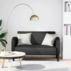 Dvivietė sofa, juoda, 110 cm, dirbtinė oda