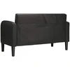 Dvivietė sofa, juoda, 110 cm, dirbtinė oda