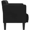 Dvivietė sofa, juoda, 111 cm, aksomas