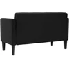 Dvivietė sofa, juoda, 111 cm, aksomas