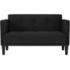 Dvivietė sofa, juoda, 111 cm, audinys