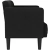 Dvivietė sofa, juoda, 111 cm, audinys
