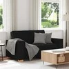 Dvivietė sofa, juoda, 160x78x84 cm, audinys
