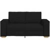 Dvivietė sofa, juoda, 160x78x84 cm, audinys