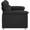 Dvivietė sofa, juoda, 160x81x84 cm, dirbtinė oda