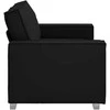 Dvivietė sofa Juodas 160 cm Dirbtinė oda