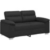 Dvivietė sofa, juoda, 160x81x84 cm, dirbtinė oda