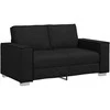 Dvivietė sofa Juodas 160 cm Dirbtinė oda