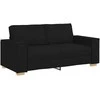 Dvivietė sofa, juoda, 180x78x84 cm, audinys