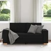 Dvivietė sofa, juoda, 180x78x84 cm, audinys