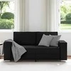 Dvivietė sofa Juodas 180 cm Dirbtinė oda