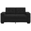 Dvivietė sofa, juoda, 160x77x82 cm, aksominė