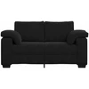 Dvivietė sofa, juoda, 160x77x82 cm, aksominė